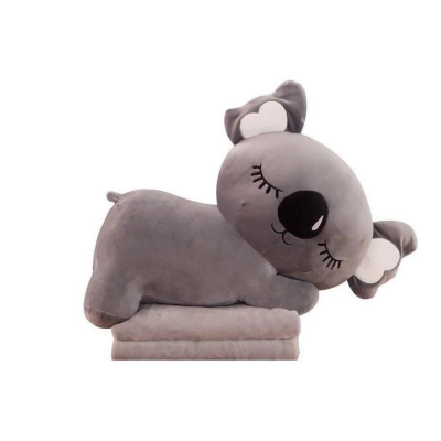 Дитяча м'яка іграшка "Коала" L1129(Grey) іграшка з пледом розмір 50 см