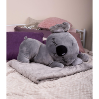 Дитяча м'яка іграшка "Коала" L1129(Grey) іграшка з пледом розмір 50 см