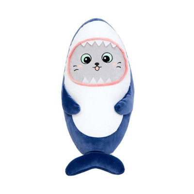 Дитяча мяка іграшка "Кіт в костюмі акули" K15252 розмір 25 см
