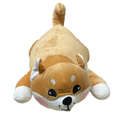 Дитяча мяка іграшка "Акіта-іну" L1125(Brown) іграшка з пледом розмір 60 см