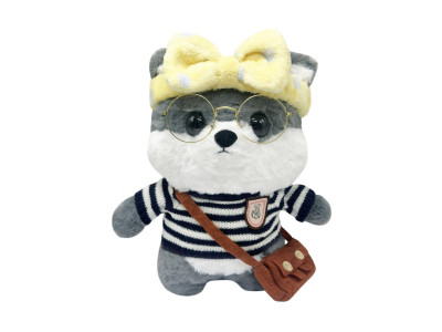 Мяка іграшка "Песик" K0201(Grey) одяг в асортименті 30 см