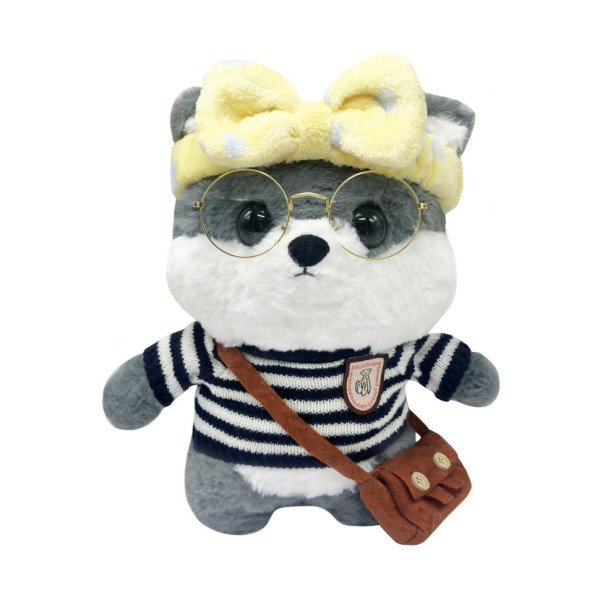 Мяка іграшка "Песик" K0201(Grey) одяг в асортименті 30 см