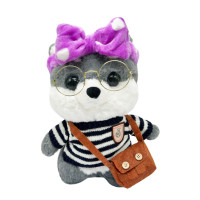 Мяка іграшка "Песик" K0201(Grey) одяг в асортименті 30 см