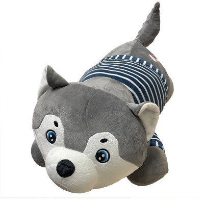 Дитяча мяка іграшка "Собачка" L1124(Grey) іграшка з пледом розмір 60 см