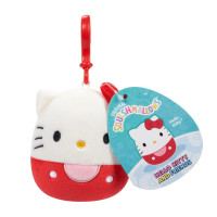 Дитяча мяка іграшка на кліпсі серії "Хелоу Кітті" Хелоу Киті Squishmallows SQSN00270 9 см