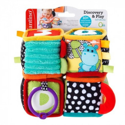 Набір мяких іграшок "Кубики Звірятка" INFANTINO 306606 4 шт