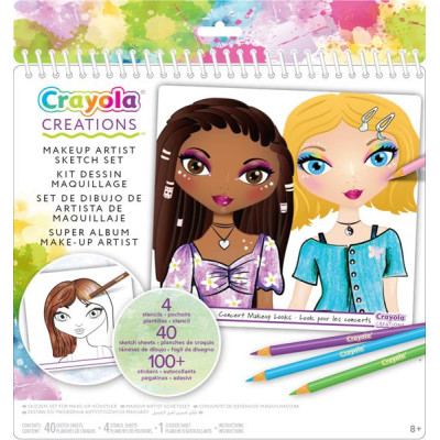 Набір для творчості Crayola Creations Юний візажист з наліпками та трафаретами 40 сторінок (04-1056) Набір для творчості Crayola Creations Юний візажист з наліпками та трафаретами 40 сторінок (04-1056)