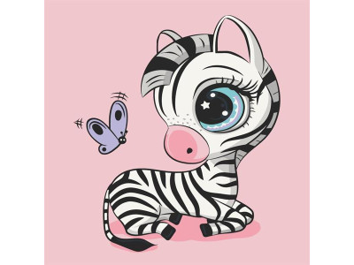 Картина за номерами ArtCraft Зебра 30х30 см (15085-AC)