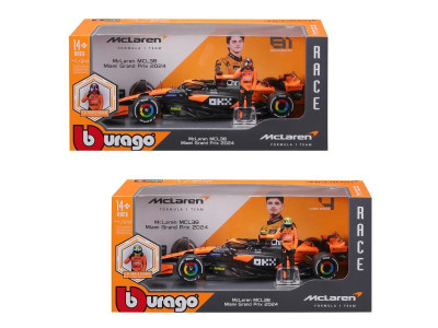 Автомодель з фігуркою - MCLAREN MCL38 (1:24) (18-28040) Автомодель з фігуркою - MCLAREN MCL38 (1:24) (18-28040)