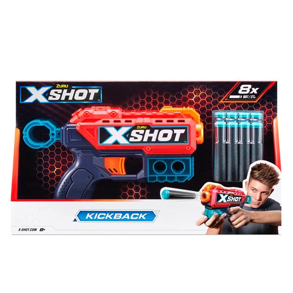 Швидкострільний бластер X-Shot Red Excel Kickback 8 патронів (36184R) Швидкострільний бластер X-Shot Red Excel Kickback 8 патронів (36184R)