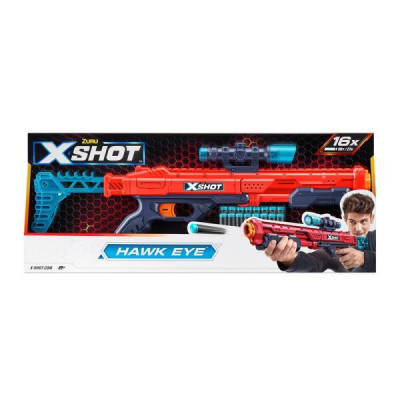 Швидкоcтрільний бластер X-Shot Red Excel Hawk Eye 16 патронів (36435R) Швидкоcтрільний бластер X-Shot Red Excel Hawk Eye 16 патронів (36435R)