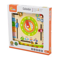 Дерев'яний календар Viga Toys із годинником англ. мова (44538) Дерев'яний календар Viga Toys із годинником англ. мова (44538)