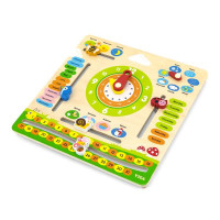 Дерев'яний календар Viga Toys із годинником англ. мова (44538) Дерев'яний календар Viga Toys із годинником англ. мова (44538)