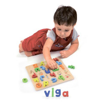Деревяний пазл Viga Toys Англійський алфавіт малі літери (50125)
