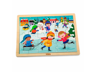 Дерев'яний пазл Viga Toys Времена года: зима, 24 ел. (51272)
