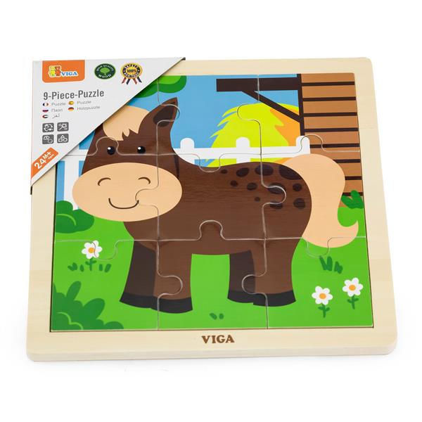 Деревяний пазл Viga Toys Коник 9 ел. (51439)