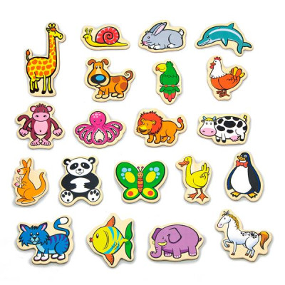 Набір магнітів Viga Toys Звірята 20 шт. (58923)