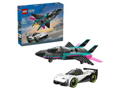 Конструктор LEGO City Реактивний літак проти автомобіля 259 Деталей (60489)