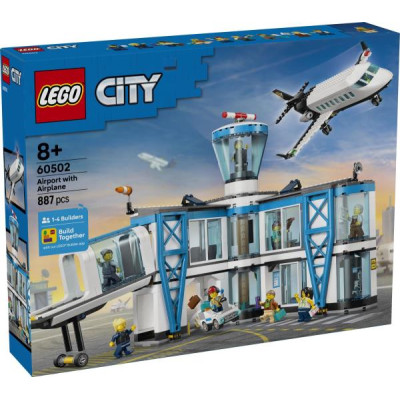 Конструктор LEGO City Аеропорт із літаком 887 Деталей ( 60502 )