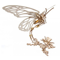 Дерев'яний механічний 3D конструктор Ugears Метелик (70081)