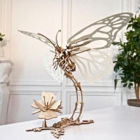 Дерев'яний механічний 3D конструктор Ugears Метелик (70081)