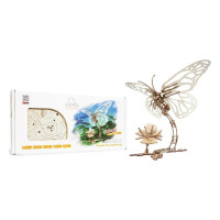 Дерев'яний механічний 3D конструктор Ugears Метелик (70081)