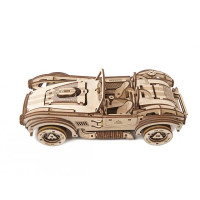 Дерев'яний механічний 3D конструктор Ugears Гоночний автомобіль ДріфтКобра (70161)
