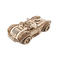 Дерев'яний механічний 3D конструктор Ugears Гоночний автомобіль ДріфтКобра (70161)