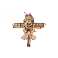 Дерев'яний механічний 3D конструктор Ugears Літак Скажений Шершень (70183)