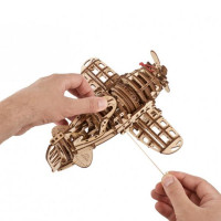 Дерев'яний механічний 3D конструктор Ugears Літак Скажений Шершень (70183)