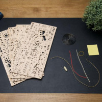 Дерев'яний механічний 3D конструктор Ugears Літак Скажений Шершень (70183)