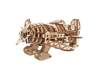 Дерев'яний механічний 3D конструктор Ugears Літак Скажений Шершень (70183)