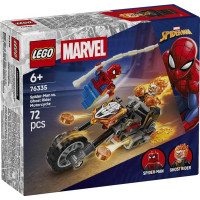 Конструктор LEGO Super Heroes Marvel Людина-павук vs Примарний вершник на мотоциклі 72 Деталі (76335)