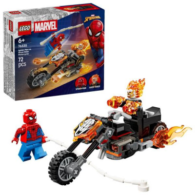Конструктор LEGO Super Heroes Marvel Людина-павук vs Примарний вершник на мотоциклі 72 Деталі (76335)