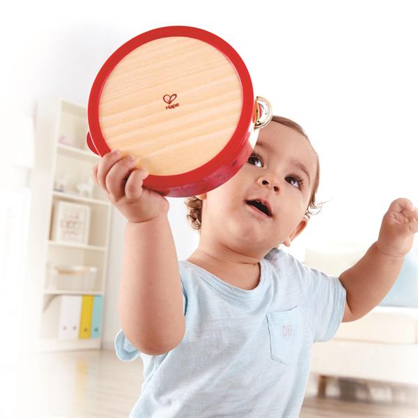 Дитячий бубен Hape дерев'яний (E0607) Дитячий бубен Hape дерев'яний (E0607)