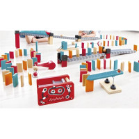 Динамічний конструктор Hape Ефект доміно Фабрика роботів 122 ел. (E1057)