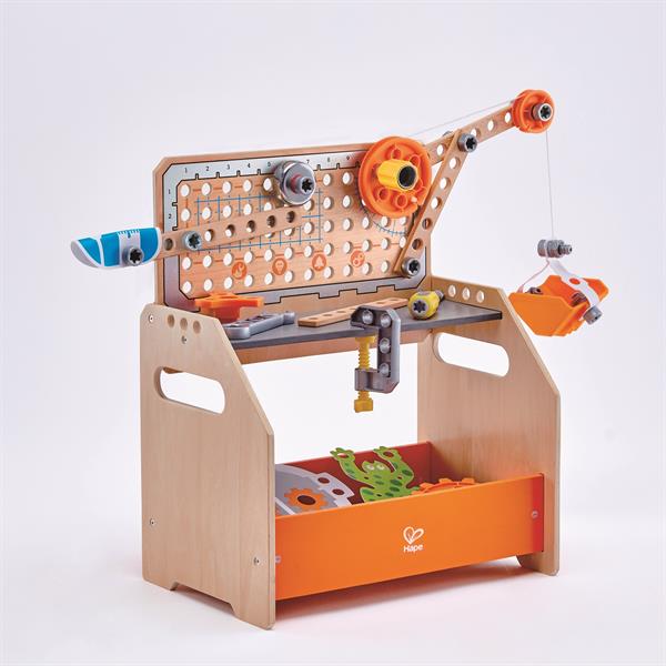 Конструктор Hape Junior Inventor Науковий верстак настільний 58 деталей (E3028) Конструктор Hape Junior Inventor Науковий верстак настільний 58 деталей (E3028)