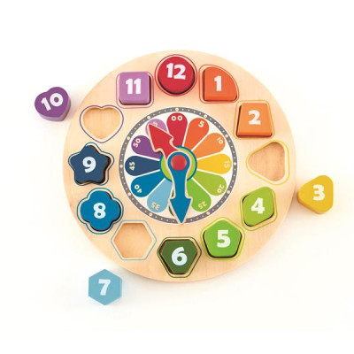 Дерев'яний пазл-сортер Hape Годинник (E8043) Дерев'яний пазл-сортер Hape Годинник (E8043)