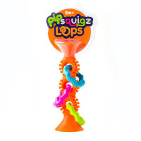 Прорізувач-брязкальце на присосках Fat Brain Toys pipSquigz Loops помаранчевий (FA165-1)