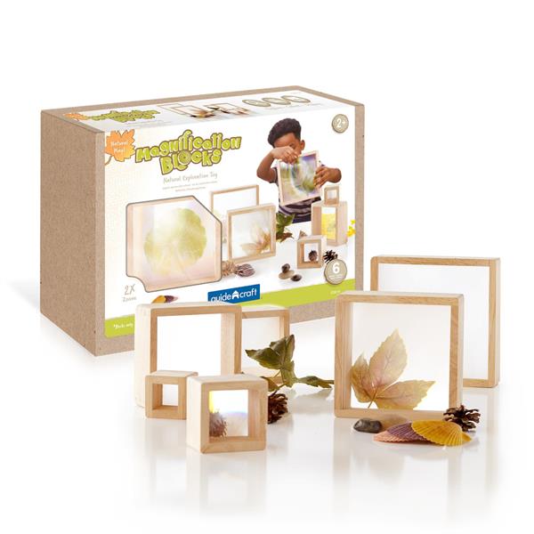 Набір Guidecraft Natural Play Блоки зі збільшувальним склом, 6 шт. (G3018) Набір Guidecraft Natural Play Блоки зі збільшувальним склом, 6 шт. (G3018)