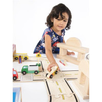 Набір транспорту Guidecraft Block Play до Дороги з дерева, 12 шт. (G6719)