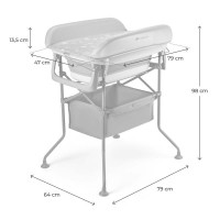 Столик для сповивання з ванночкою Kinderkraft Bubbly Grey (KABUBB00GRY0000)