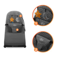 Шезлонг-гойдалка Kinderkraft Mimi сірий (KBMIMI00GRY0000)