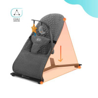 Шезлонг-гойдалка Kinderkraft Mimi сірий (KBMIMI00GRY0000)
