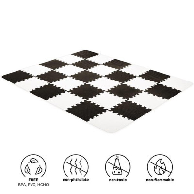 Розвивальний килимок-пазл Kinderkraft Luno Black 30 ел. (KKMLUNOBLK0000)