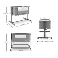 Приставне ліжечко-колиска Kinderkraft Nestee Grow 2 Dark Grey (KLNEEGR2DGR0000) Приставне ліжечко-колиска Kinderkraft Nestee Grow 2 Dark Grey (KLNEEGR2DGR0000)
