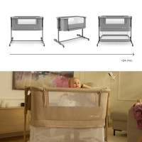 Приставне ліжечко-колиска Kinderkraft Nestee Grow 2 Dark Grey (KLNEEGR2DGR0000) Приставне ліжечко-колиска Kinderkraft Nestee Grow 2 Dark Grey (KLNEEGR2DGR0000)