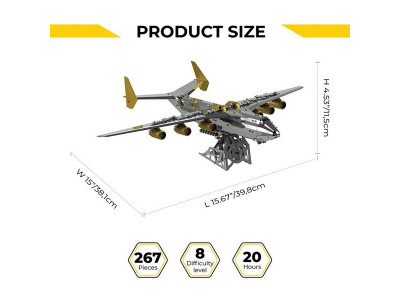 Колекційна модель-конструктор Metal Time Ukrainian Dream Exclusive Edition Ан-225 Мрія механічна двокольорова (MT001EE)