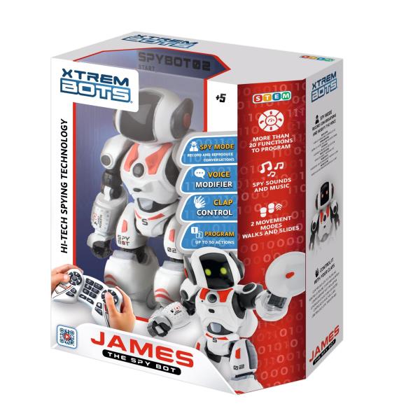 Робот-шпигун на радіокеруванні Xtrem Bots Джеймс STEM (XT3803084)
