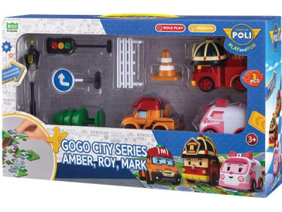 Ігровий набір Robocar Poli GoGo Міська серія Ембер, Рой, Марк (ZR-913) Ігровий набір Robocar Poli GoGo Міська серія Ембер, Рой, Марк (ZR-913)